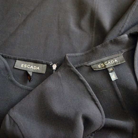 2 piece Escada Black Dress with Matching Coat  Made in Italy 🇮🇹 - Picture 13 of 14